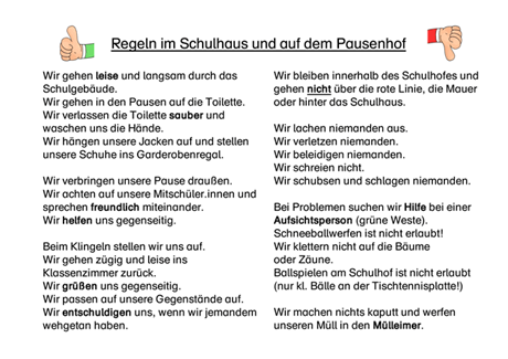 Regeln in der Grundschule